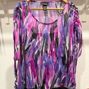 Lane Bryant Tank Sheer Blouse